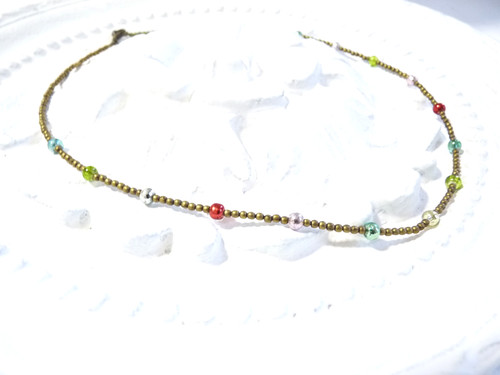 Zierliches glas perlen collier - zierliches,