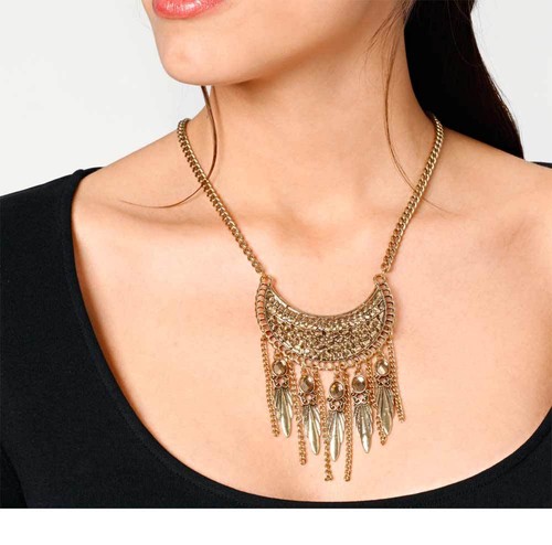 Collier kette heine goldfarben - collier,