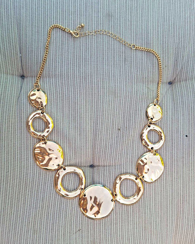 Halskette goldfarben statement - halskette,