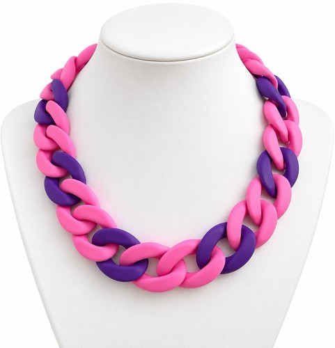 Statement kette pink lila - statement,