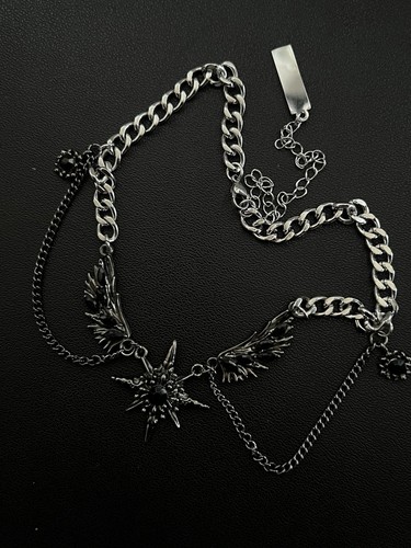 Edelstahl kette gothic - edelstahl,