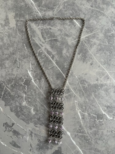 Vintage statement kette silber - vintage,