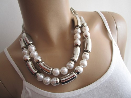 Damen collier hals kette - collier, kurz