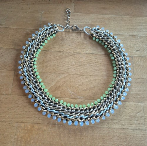 Statement kette perlen grün - statement,