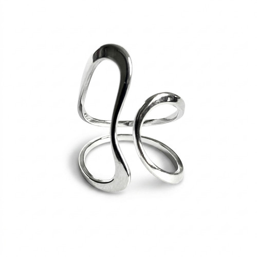 Edelstahl design ring silber - edelstahl,