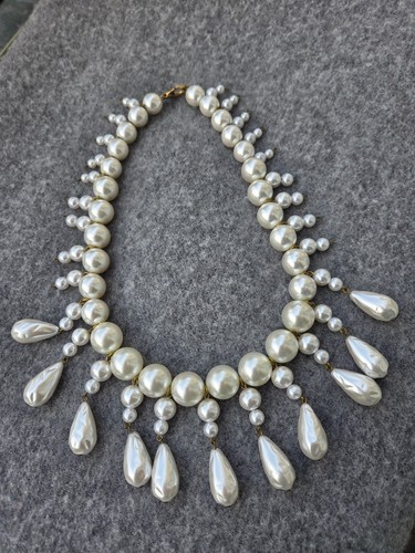 Vintage statement perlenkette - vintage,