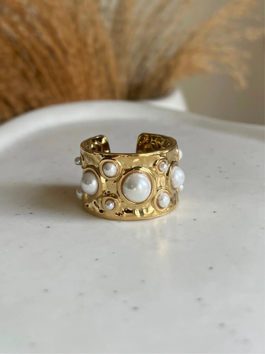 Ring vergoldet weiß
