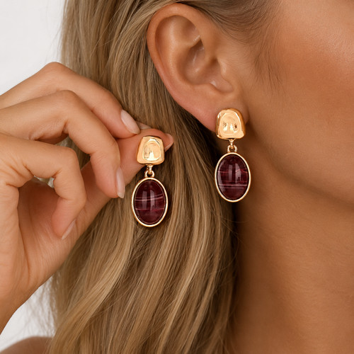 Goldene statement ohrringe - statement,