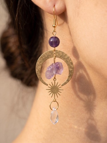 Statement ohrringe gold mond - statement,