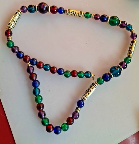 Vintage statement kette bunt - kette,