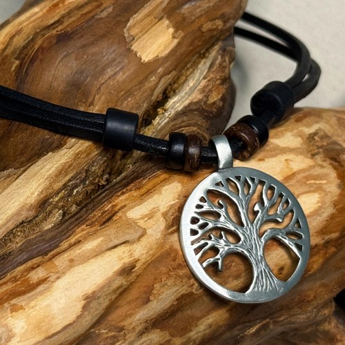 Lederhalskette tree life - of,