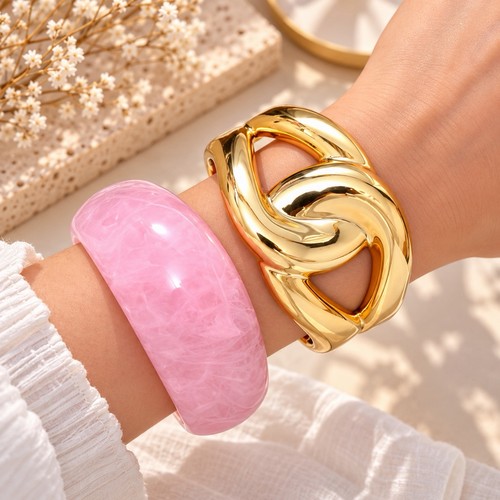 2er armreif set rosa gold - 2er,