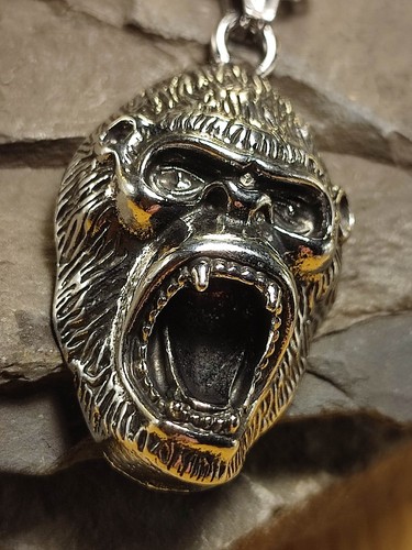 Halskette silber gorilla - silber,
