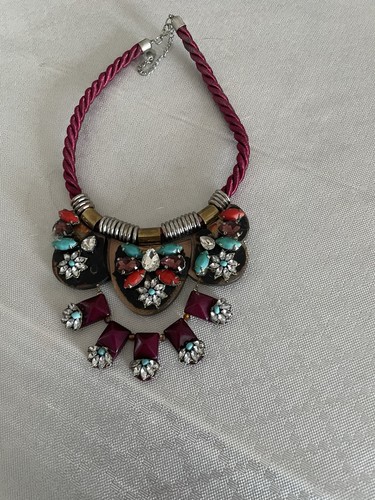 Statement kette rot mit grün - rot,
