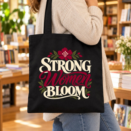 Stoffbeutel strong women - strong, bloom