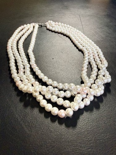 Vintage perlenkette reihig - vintage,