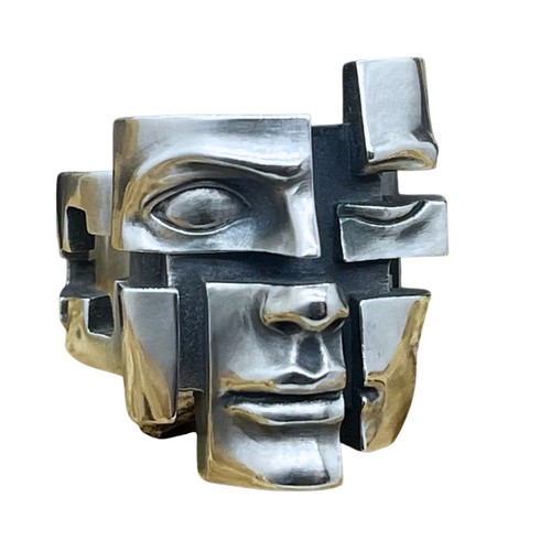 Gesicht ring silber - gesicht,