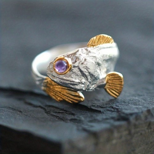 Fisch ring silber - ring, mit