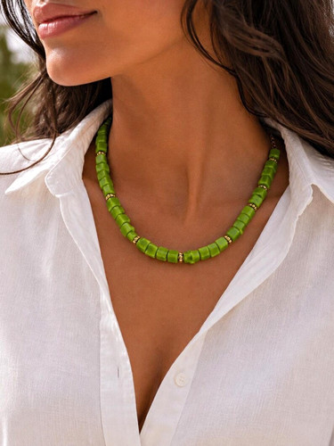 Geschmolzene glasperlen choker - glasperlen,