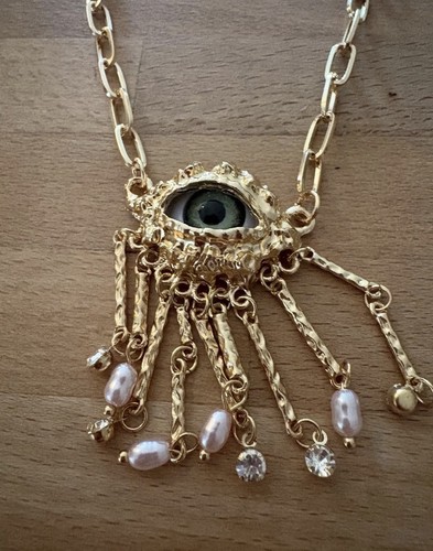 Statement kette auge gold - kette,