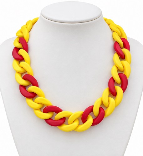 Statement kette gelb rot - kette,