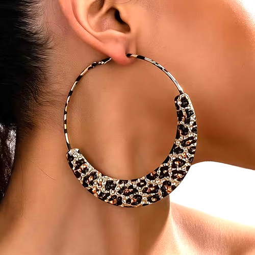 Leoparden creolen damen - leoparden,